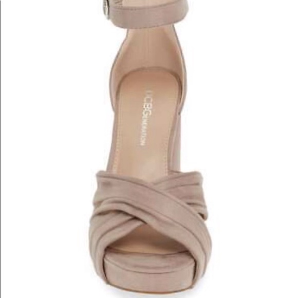BCBGeneration Womens Flora Dream Fabric Open Toe Casual Ankle, Taupe, Size 10M - Picture 1 of 9